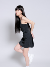 Load image into Gallery viewer, Sporty Chic Dress with Shorts in Jet Black
