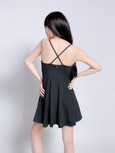Load image into Gallery viewer, Sporty Chic Dress with Shorts in Jet Black