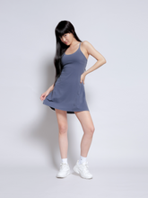 Load image into Gallery viewer, Sporty Chic Dress with Shorts in Blue Grey