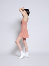 Load image into Gallery viewer, Sporty Chic Dress with Shorts in Peach