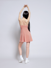 Load image into Gallery viewer, Sporty Chic Dress with Shorts in Peach