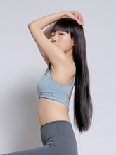 Load image into Gallery viewer, Twist Racer Bra in Baby Blue
