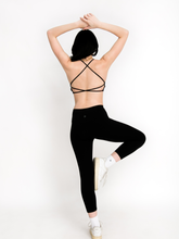 Load image into Gallery viewer, Twist Strappy Bra in Jet Black