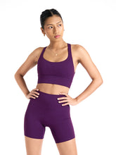 Load image into Gallery viewer, Stride Mid Thigh Shorts 6” in Berry Sangria