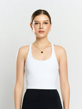 Load image into Gallery viewer, Core Racer Tank in White