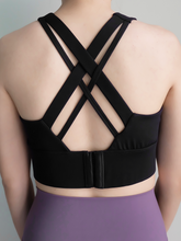 Load image into Gallery viewer, Pulse Strappy Bra in Jet Black