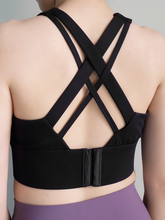 Load image into Gallery viewer, Pulse Strappy Bra in Jet Black