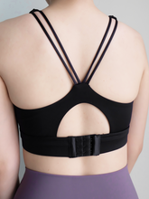 Load image into Gallery viewer, Move Cross Bra in Jet Black