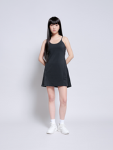 Load image into Gallery viewer, Sporty Chic Dress with Shorts in Jet Black
