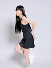 Load image into Gallery viewer, Sporty Chic Dress with Shorts in Jet Black
