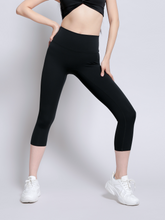 Load image into Gallery viewer, Fresh Start Crop Leggings in Jet Black
