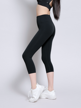 Load image into Gallery viewer, Fresh Start Crop Leggings in Jet Black
