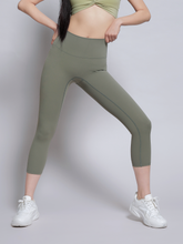 Load image into Gallery viewer, Fresh Start Crop Leggings in Olive Green
