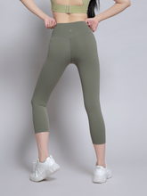 Load image into Gallery viewer, Fresh Start Crop Leggings in Olive Green
