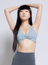 Load image into Gallery viewer, Twist Racer Bra in Baby Blue
