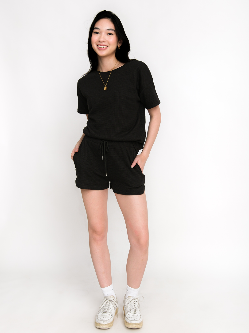 Lounge Waffle Shirt Set (6 colors)