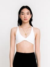 Load image into Gallery viewer, Twist Strappy Bra in White
