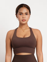 Load image into Gallery viewer, Active Cross Bra in Dark Chocolate
