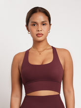 Load image into Gallery viewer, Active Cross Bra in Deep Burgundy
