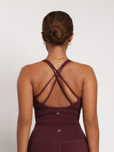 Load image into Gallery viewer, Active Cross Bra in Deep Burgundy
