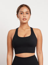 Load image into Gallery viewer, Active Cross Bra in Jet Black
