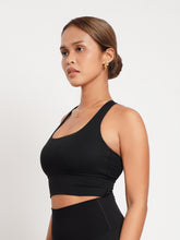 Load image into Gallery viewer, Active Cross Bra in Jet Black
