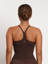 Load image into Gallery viewer, Active Racer Tank in Dark Chocolate
