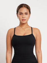 Load image into Gallery viewer, Active Racer Tank in Jet Black
