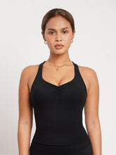 Load image into Gallery viewer, Active Scrunch Tank in Jet Black
