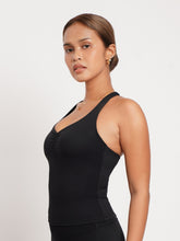Load image into Gallery viewer, Active Scrunch Tank in Jet Black
