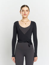 Load image into Gallery viewer, Ultra Lush Long Sleeve Wrap in Jet Black
