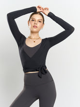 Load image into Gallery viewer, Ultra Lush Long Sleeve Wrap in Jet Black
