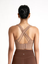 Load image into Gallery viewer, Pulse Strappy Bra in Mocha Mousse
