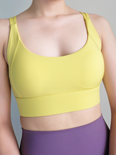 Load image into Gallery viewer, Form Twist Bra in Lemon
