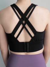 Load image into Gallery viewer, Pulse Strappy Bra in Jet Black
