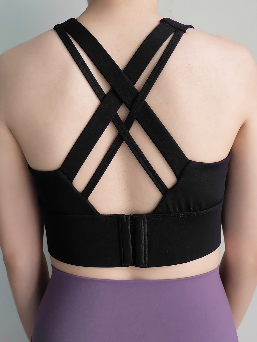 Pulse Strappy Bra in Jet Black