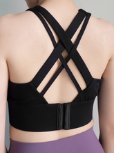 Load image into Gallery viewer, Pulse Strappy Bra in Jet Black
