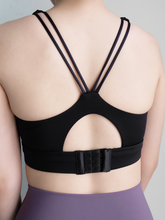 Load image into Gallery viewer, Move Cross Bra in Jet Black
